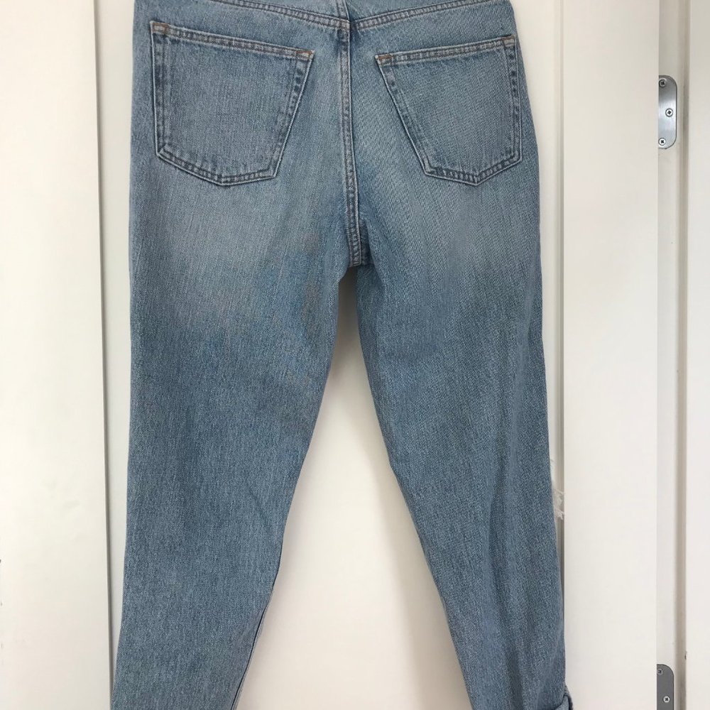 Blue Ripped Mom Jeans - Picture 2 of 3